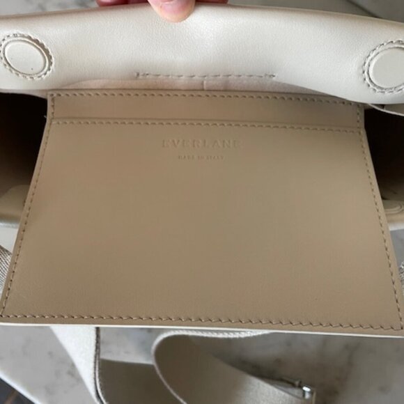EVERLANE Mini Form Adjustable Canvas Strap Crossbody Bag Bone - Picture 10 of 15